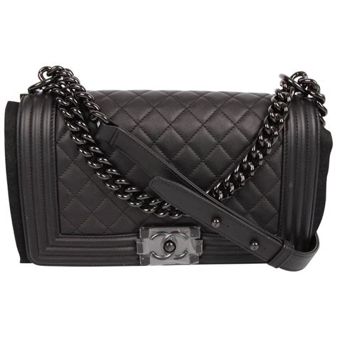 chanel so black boy 20cm|Chanel boys bag price.